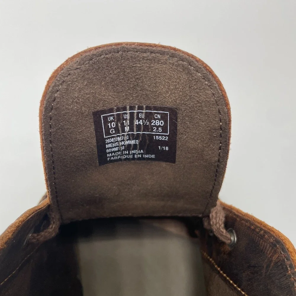 Clarks Mens Bushacre‎ 2 Brown Leather Chukka Desert Boots Sz 11 M